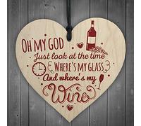 Red Ocean Where's My Wine Funny Alcohol Gift Home Garden Bar Hanging Plaque Pub Friends Best Friend Sign