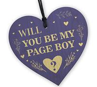 Red Ocean Will You Be My Page Boy Gifts For Son Nephew Friend Page Boy Proposal Gifts Wooden Hanging Heart Plaque Gift Wedding Gift Sign
