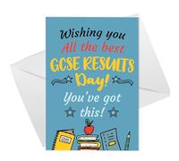 RED OCEAN Wishing You All The Best GCSE Results Day Card GOOD LUCK Cards For Daughter Son Granddaughter Grandson From Mum Dad Nan Card With Envelope A6 Greetings Card For Good Luck