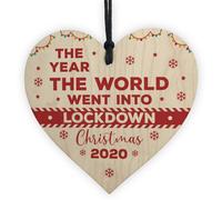 Red Ocean Wooden Christmas Tree Decoration Lockdown Gift Memory Family Gift Home Decor