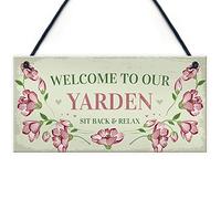 RED OCEAN Yarden Sign For Outdoor Welcome Sign For Garden Summerhouse Home Gift
