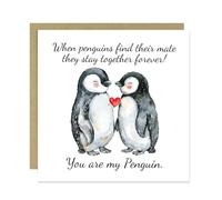 Red Ocean You Are My Penguin Card For Valentines Day Anniversary Greetings Card With Envelope Card For Boyfriend Girlfriend Husband Wife Novelty Card For Him Her Valentines Day Cards Anniversary Cards