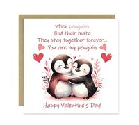 RED OCEAN You Are My Penguin Card Greetings Card for Couple, Valentines Card For Him Her, Valentines Day Card For Husband Wife, Valentines Card With Envelope, Novelty Valentines Card