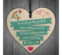RED OCEAN You Are Stronger Inspirational Motivational Quote Best Friend Wooden Hanging Heart Gift Plaque Sign