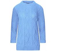 Red Olives Ladies Womens New Chunky Diamond Cable Knitted Long Sleeve Sweater Pull Over Jumper Top (16/18, Sky Blue)