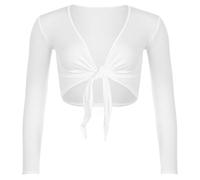 Red Olives Women's Ladies Plain Bolero Front Tie Shrug Cropped Long Sleeve Stretch Cardigan Top UK 8-22