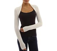 Red Olives® Womens Plain Long Sleeve Bolero Shrug Crop Top Ladies Cropped Cardigan Tops UK 8-14
