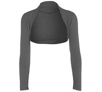 Red Olives® Womens Plain Long Sleeve Bolero Shrug Crop Top Ladies Cropped Cardigan Tops UK 8-14