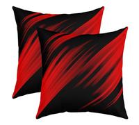 Red Ombre Pillow Cases Cushion Covers Ombre Effects Throw Pillow Covers 18x18 Inch Set of 2 for Kids Boys Girls TeensGeometry Decorative Throw Pillowcases Abstract Art Design Cushion Cases