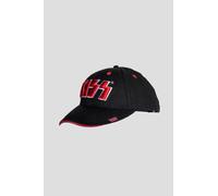 Red On White Classic Band Logo Strapback Baseball Cap Kiss Black One Size