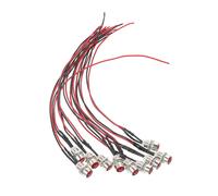 (Red, One size) 10Pcs Led Indicator Light Wire Pilot Light Equipment Ship Truck Pilot Light
