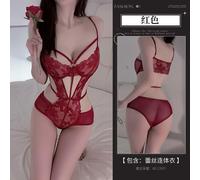 (red, one size fits all) Sex underwear pure desire sexy royal sister temptation lace underwear perspective free onesie women's purple suit
