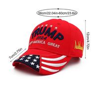 (Red, One size) New Arrive Trump 2024 Campaign Trail Cap Breathable And Durable 56-60cm