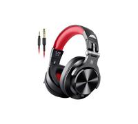 (Red) Oneodio Wired Over Ear Headphone With Mic Studio DJ Headphones Professional