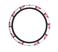 Red Onion Isolated Printed Steering Wheel Cover Elastic Stretch Car Wheel Wrap Breathable Non-Slip Steering Wheel Protector for Car Truck SUV