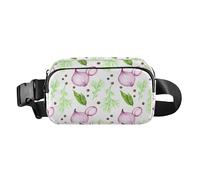 Red Onion Pepper White Fanny Pack for Women Men Crossbody Belt Bag Fashion Waist Packs Purse with Adjustable Strap Bum Bag for Outdoors Workout Travel