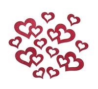 Red Open Hearts Wooden Pack of 12 - Craft for Occasions Embellishments