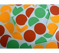 Red, Orange and Green 50mm 2 Inch, Circular Round Dots Circles, Colour Code Stickers, Coloured Sticky Labels