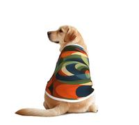 Red Orange Blue Beige, Pigment Vortex, Dog Shirt Vest Dog Clothes- Breathable Cooling for Big Dogs, Sun Protection Comfort Wear for Golden Retriever, Husky, Alaska Outdoor Activities 3X-Large