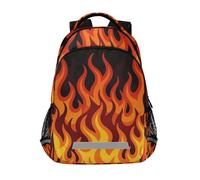 Red Orange Fire Flame kid boys backpack with big bookbags for 5th grade school boys girls mochilas para ni?as de 10 a?os