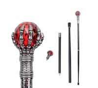 Red Orb Wand Walking Cane, King Scepter Claw Staff Costume Accessory for Adults Kids Cosplay Prop Wizard, Men & Women 36.8 In