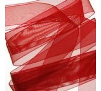 Red Organza ribbon 22mm 10m length