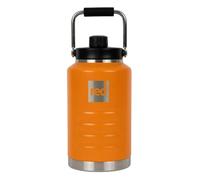 Red Original 2L Insulated Stainless Steel Canteen Bottle - 8 Hours Hot, 16 Hours Cold, Leakproof, Easy Clean, Portable, BPA-Free - Bitter Orange