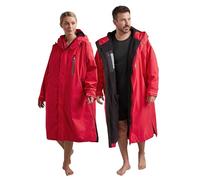 Red Original Premium EVO PRO Unisex Waterproof Dry Changing Robe, Extra Warm Lightweight Luxury 100% Recycled Material, B Corp Certified, Creating Quality Since 2008