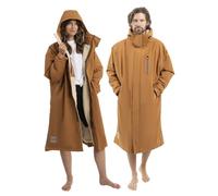 Red Original Premium EVO PRO Unisex Waterproof Dry Changing Robe, Extra Warm Lightweight Luxury 100% Recycled Material, B Corp Certified (Caramel, L)