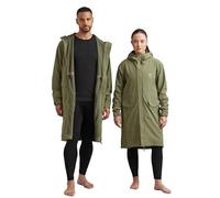 Red Original Pursuit Hybrid 2 in 1 Jacket to Changing Robe - Lightweight, Breathable, Packable & PFC-free DWR Waterproof (Olive, L/Long)