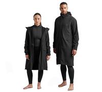 Red Original Pursuit Hybrid 2 in 1 Jacket to Changing Robe - Lightweight, Breathable, Packable & PFC-free DWR Waterproof (Black, Small/Regular)