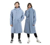Red Original Slimline EVO Pro Unisex Waterproof Parka Jacket - Fleece Lined, Tailored Slim Fit, Hooded, 100% Recycled Fabric (Alpine Blue, L)