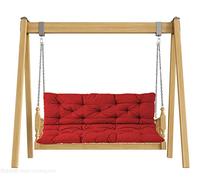 Red Outdoor Cushion for 2 3 Seat Garden Swing Replacement Pad with Backrest for Indoor Outdoor Use Ideal for Veranda and Terrace 150 x 100 x 8 cm Comfort & Style