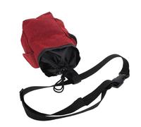 Red Oxford Cloth Chalk Bag for Bouldering with Brush Holder | Drawstring Closure, Zippered Pocket, Adjustable Waist Belt, Quick Access and Secure Storage