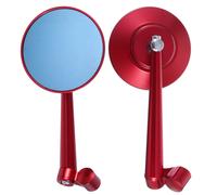 (Red) Pair Motorcycle Motorbike Handlebar Side Mirrors Mirror Rearview