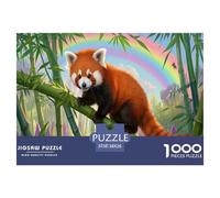 Red Panda 1000 Piece Jigsaw Puzzles Handwork Puzzle Educational Challenge Adults Age 12 Years Up - Challenge Edition for Home Decor Gifts 38x26cm/1000pcs