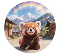 Red Panda 1000 Piece Jigsaws Animal Circular Jigsaw for Adults And Kids Cool Unique Challenge Games Scene Creative 1000pcs (67.5x67.5cm)