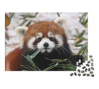 Red Panda 1000 Pieces Adult Jigsaw Puzzles Cute Little Panda Festive Gifts Family Challenging Educational Challenge Home Decoration for Adults And Kids Age 12 Years Up 1000pcs (75x50cm)