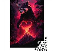 Red Panda 1000 Pieces Wooden Jigsaw Puzzle Adults Fun Decoration Toy Intellectual Game Stress Relief Education Game Relaxation And Intelligence 1000pcs (75x50cm)
