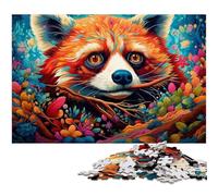 Red Panda 1000Pc Adults Jigsaw Puzzle cardboard Jigsaw Perfect Home Or Office Decor, Ideal 26X38CM/10.23x14.96inch