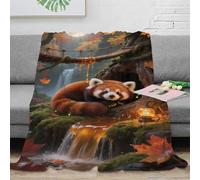 Red Panda 3D Blanket for Kids Teens Adults Printed Throw Fluffy Microfiber Soft Cozy Plush Blankets for Couch Bed Sofa for Bedroom Living Rooms 50x60inch(127x152cm)