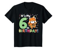 Red Panda 6th Birthday Kids Six Year Old Red Panda T-Shirt