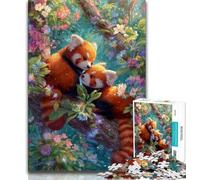 Red Panda Adult Jigsaw Puzzles 1000,Educational Game Challenge Toy Wall Decoration Unique Birthday And Xmas Gifts (38x26cm)