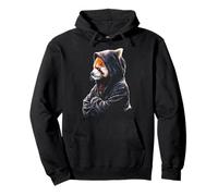 Red Panda Animal Lover Forest Wildlife Kawaii Motif Art Pullover Hoodie
