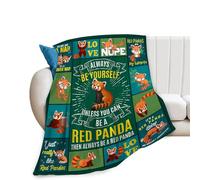 Red Panda Animal Throw Blanket - Soft, Cozy, Super Plush, Warm, Lightweight Fleece Flannel Gift Blanket for Women, Girls, Kids, Adults - 50"X40"