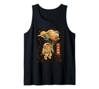 Red Panda Astronaut Solar System Planets Japanese Art Tank Top
