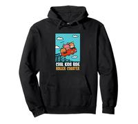 Red Panda, Axolotl, Capybara Riding A Roller Coaster Funny Pullover Hoodie