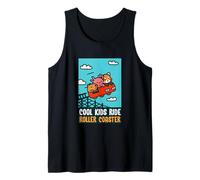 Red Panda, Axolotl, Capybara Riding A Roller Coaster Funny Tank Top