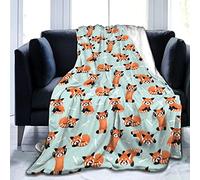 Red Panda Bamboo Blanket Soft Lightweight Flannel Throw Blanket for Couch Sofa Travel Living Room Home Kids Adults 50"X40"