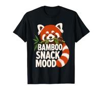 Red Panda Bamboo Snack Mood T-Shirt